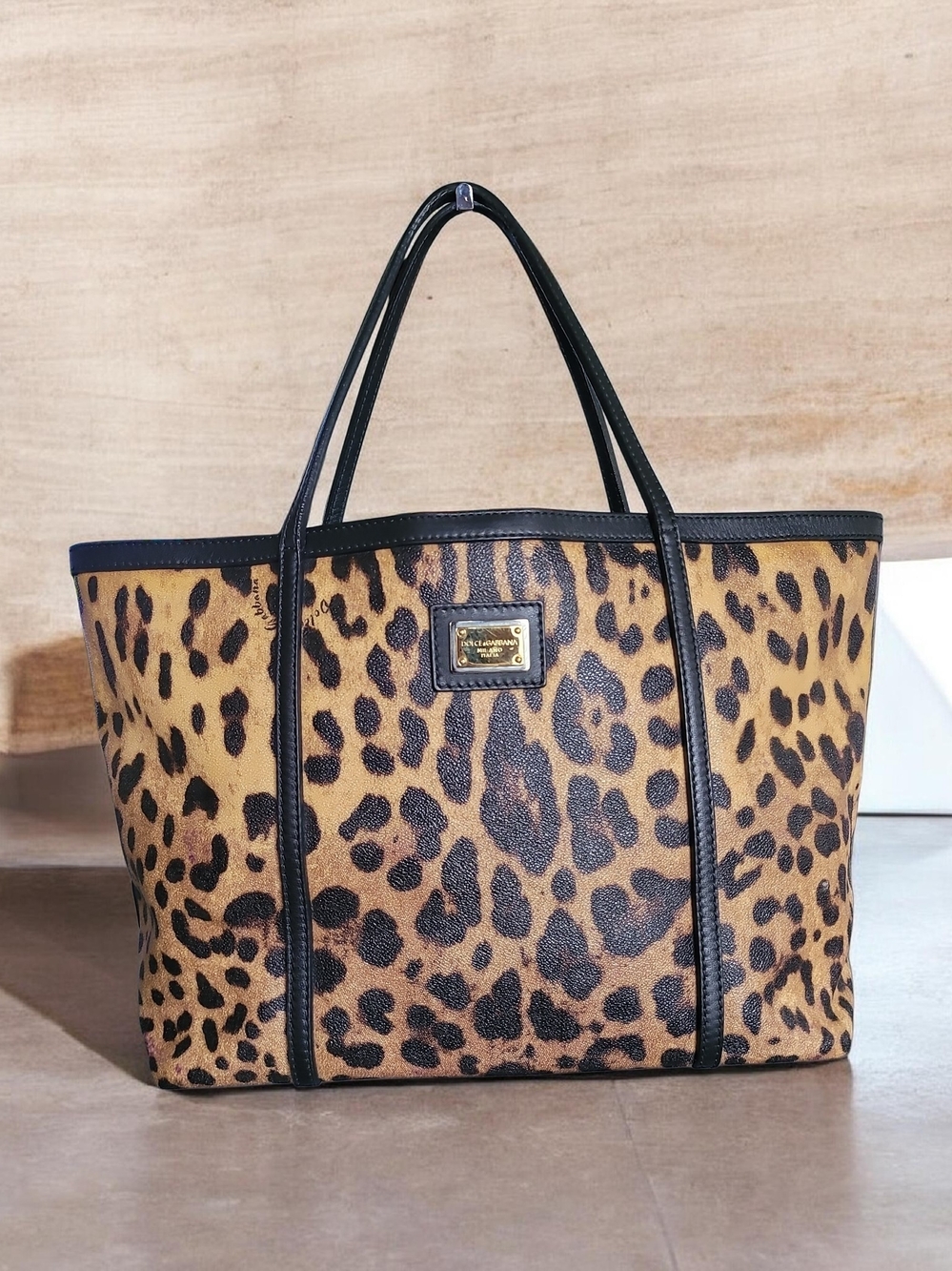 Dolce & Gabbana DG Miss Escape Leopard Print Medium Tote Bag